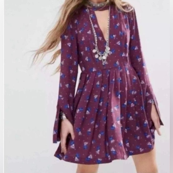 Free People Dresses & Skirts - FREE PEOPLE Teagan Floral Boho Babydoll Mini Dress